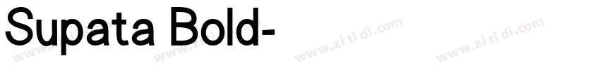 Supata Bold字体转换